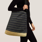 Gold Metallpolka Dots Drucktasche Tragetaschen Mit Langen Trägern (Von Nahem)