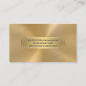 Gold Metallrahmen Silber Metall gebürstet Visitenkarte (Rückseite)