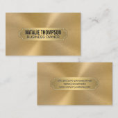 Gold Metallrahmen Silber Metall gebürstet Visitenkarte (Vorne/Hinten)