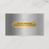 Gold Metallrahmen Silber Metall gebürstet Visitenkarte (Rückseite)