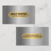 Gold Metallrahmen Silber Metall gebürstet Visitenkarte (Vorne/Hinten)
