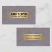 Gold Metallrahmen Silver | Wäsche Visitenkarte (Vorne/Hinten)