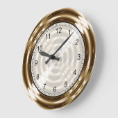 Gold-Metallspirale Große Wanduhr (Winkel)