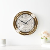 Gold-Metallspirale Große Wanduhr (Zuhause)