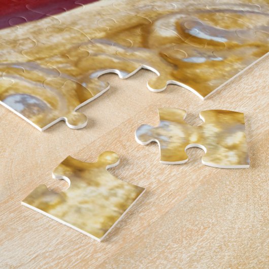 Gold-Metallspitze an der Tür Puzzle (Seite)