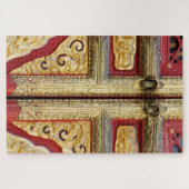 Gold-Metallspitze an der Tür Puzzle (Horizontal)