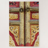 Gold-Metallspitze an der Tür Puzzle (Vertikal)