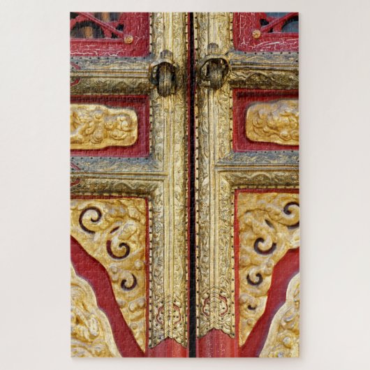 Gold-Metallspitze an der Tür Puzzle (Vertikal)