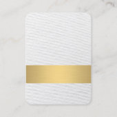 Gold-Metallstreifen / Monogramm / Textur Visitenkarte (Rückseite)