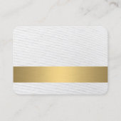 Gold-Metallstreifen / Monogramm / Textur Visitenkarte (Rückseite)