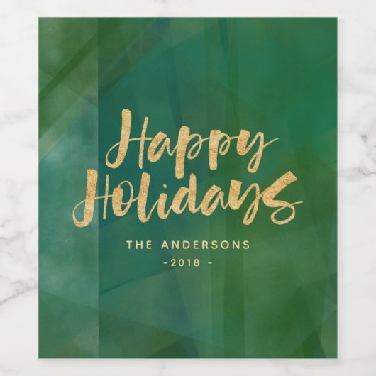 Gold-Metallurlaub Weinetikett (Einzelnes Label)