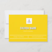 Gold Minimal Church Einladung (Rückseite)