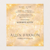 Gold Minimal Custom Family Name | 5-Minute Edit Visitenkarten (Außenseite Aufgefaltet)