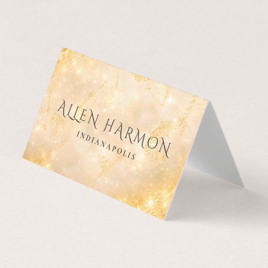 Gold Minimal Custom Family Name | 5-Minute Edit Visitenkarten (Vorderseite)