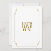 Gold minimale elegante moderne einfache Hochzeit Einladung (Rückseite)