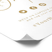 Gold minimale moderne Skripte Hochzeit oh Snap-Zei Poster (Ecke)