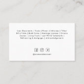 Gold Minimaler Beruflicher Foto Notare Service Visitenkarte (Rückseite)