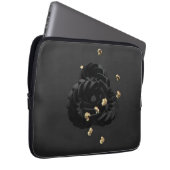 Gold Minimalismus Leder Laptopschutzhülle (Vorne Rechts)