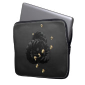 Gold Minimalismus Leder Laptopschutzhülle (Vorderseite Links)