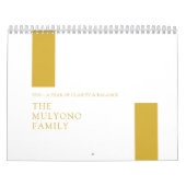 Gold Minimalist Modern 2026 Wall Calendar Kalender (Titelbild)
