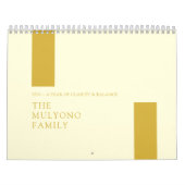 Gold Minimalist Modern 2026 Wandkalender (Titelbild)
