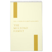 Gold Minimalist Modern 2026 Wandkalender (Titelbild)