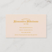 Gold Minimalist Modern Professional Visitenkarte (Rückseite)