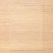 Gold Minimalist Modern Victorian Wedding Acryleinladungen (Vorderseite)