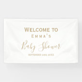 Gold Minimalistisch Brautparty Sign Banner (Horizontal)