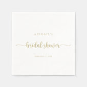 Gold Minimalistisch Calligraphy Brautparty Napkins Serviette (Vorderseite)