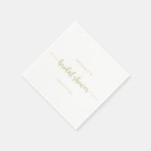 Gold Minimalistisch Calligraphy Brautparty Napkins Serviette (Ecke)