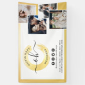 Gold Minimalistisch Elegante Stylist Marketing Fot Banner (Vertikal)