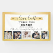 Gold Minimalistisch Fotograf Stylist Marketing Banner (Horizontal)