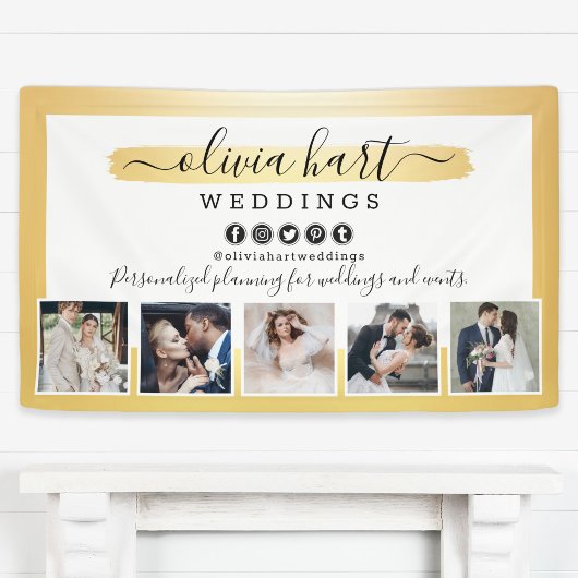 Gold Minimalistisch Fotograf Stylist Marketing Banner