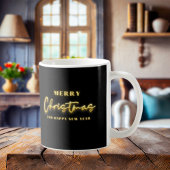Gold Minimalistisch Frohe Weihnachtskaffee Tasse