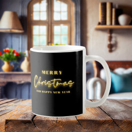 Gold Minimalistisch Frohe Weihnachtskaffee Tasse