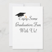 Gold Minimalistisch Graduation Party Einladung (Rückseite)