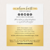 Gold Minimalistisch Logo Stylist Client Vielen Dan (Innenseite Aufgefaltet)