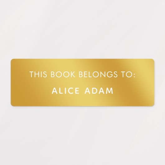 Gold Minimalistisch modern Dieses Buch gehört zu L Etiketten (Design 1)
