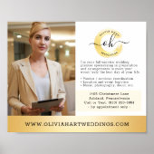 Gold Minimalistisch Stylist Business Marketing Fot Poster (Vorne)
