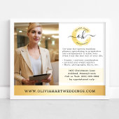 Gold Minimalistisch Stylist Business Marketing Fot Poster