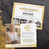 Gold Minimalistisch Stylist Business Marketing Fot Postkarte