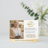 Gold Minimalistisch Stylist Business Marketing Fot Postkarte (Stehend Vorderseite)