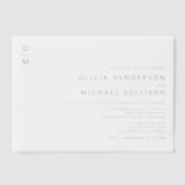 Gold Minimalistisch Typografy Monogram Wedding Pergament Einladungen (Vorderseite)