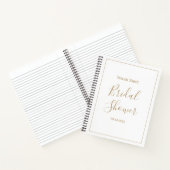 Gold Minimalistische Brautparty-Geschenkspur Notizblock (Innenseite)