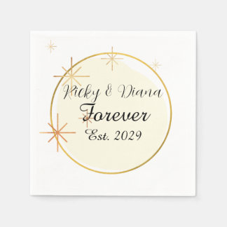 Gold Minimalistische Elegante Hochzeitsserviette V Serviette