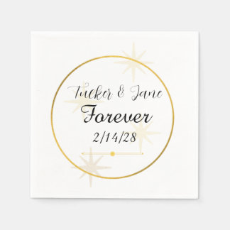 Gold Minimalistische Elegante Hochzeitsserviette V Serviette
