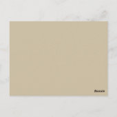 Gold Minimalistische Hochzeitsratenkarte Postkarte (Rückseite)