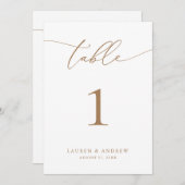 Gold Minimalistische moderne Hochzeitsveranstaltun (Vorne/Hinten)