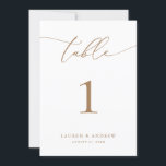 Gold Minimalistische moderne Hochzeitsveranstaltun<br><div class="desc">Größere 12x18 (**BITTE BEACHTEN: Um zu bestellen,  passen Sie einfach Ihre Tischnummer (und Name/Datum) an und fügen Sie jede Nummer in Ihren Warenkorb. Dann Karo raus,  sobald du fertig bist.) Schön,  elegant,  modern und minimalistisch,  Tischnummer-Karte. Vollständig anpassbar mit Ihren Namen (oder Ereignisname) und Datum.</div>